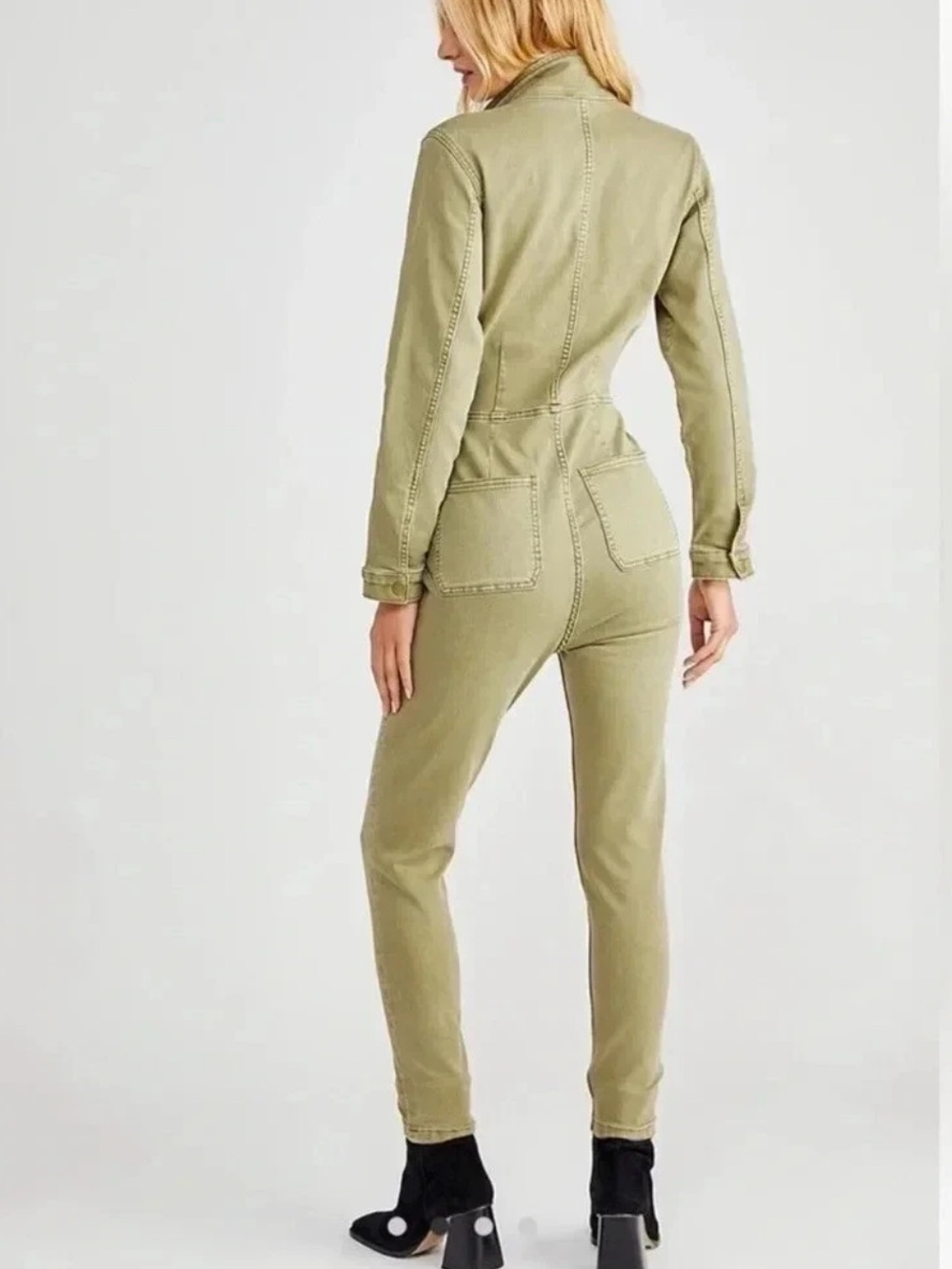 Free People Moss Lennox Utility Zip Jumpsuit Size Small - Picture 4 of 9